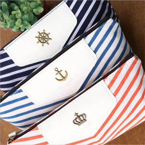 Navy Make Up Bag